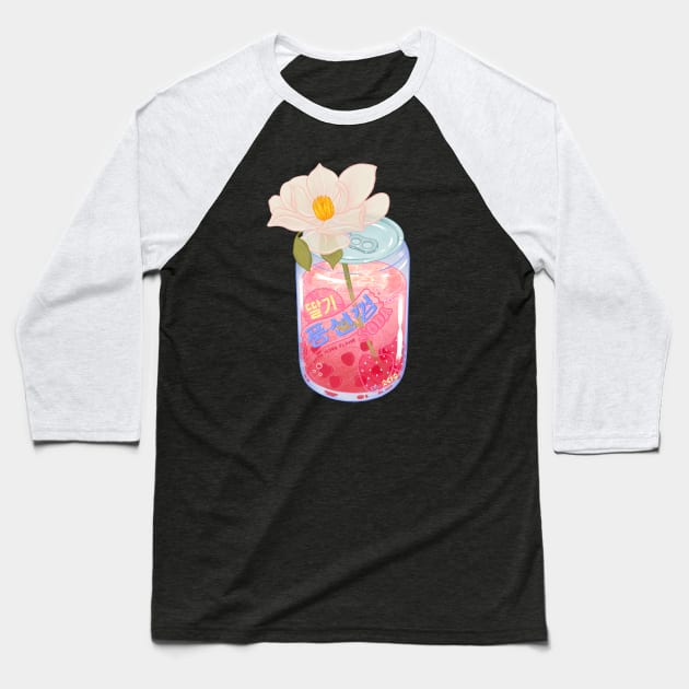 Strawberry Bubblegum Baseball T-Shirt by LauraOConnor